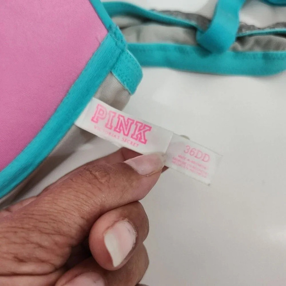 Victorias Secret PINK Where Everywhere Push Up Bra Women Size 36DD Underwire - Picture 7 of 8